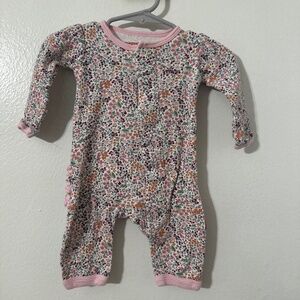 Magnetic Me Newborn Jumper Outfit Floral Pink Ruffles Foldover Hands Spring